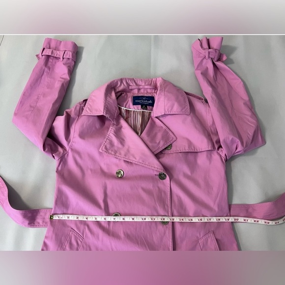 Mackintosh New England Belted Trench Coat Size 8 Hot‎ Pink - Picture 5 of 11
